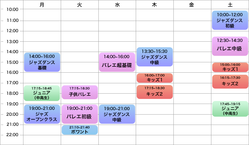 三鷹スタジオタイムテーブル
